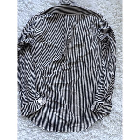 Ralph Lauren men's sz. S brown & white classic button down. Grt. condition - Picture 9 of 9